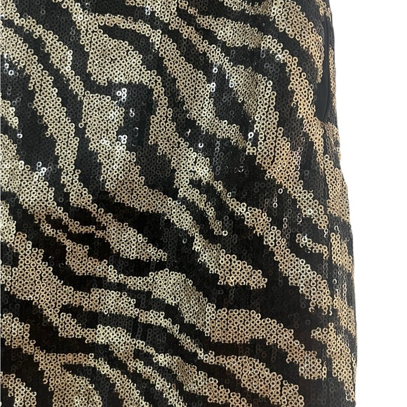 THML Zebra Print Sequin Skirt - Picture 4 of 4